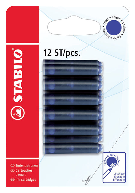Tintenmuster stabilo blauer Blasen von 12 Teilen