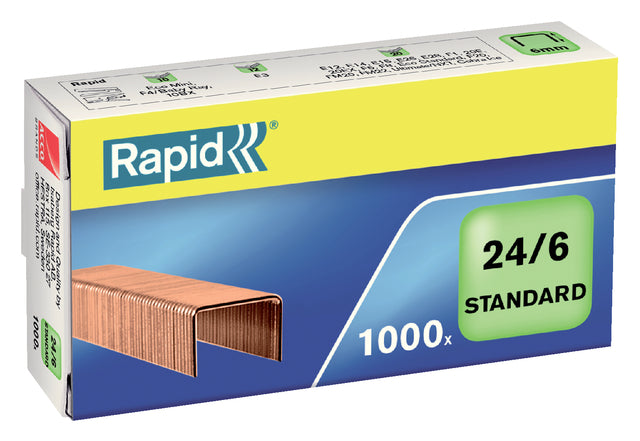 Staplid 24/6 Kupfer Standard 1000st | Schnapp dir ein 1000 Stück