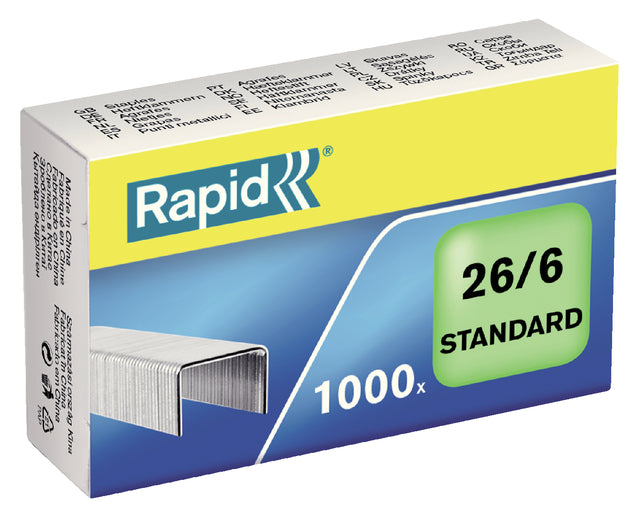 Staplid Standard 26/6 Galv 1000st | Box ein 1000 Stück