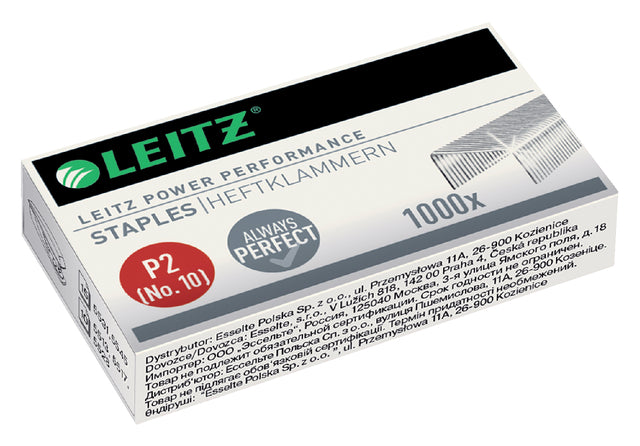 Staples Leitz P2 nr.10 verzinkt 1000 Stücke
