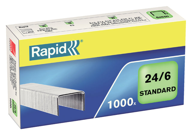 Staplid 24/6 verzinkter Standard 1000 Stücke