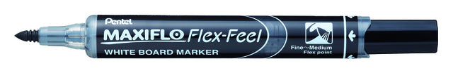 Filzstift Pentel MWL5SBF Maxiflo Whiteboard Schwarz 1-5mm | 12 Stücke