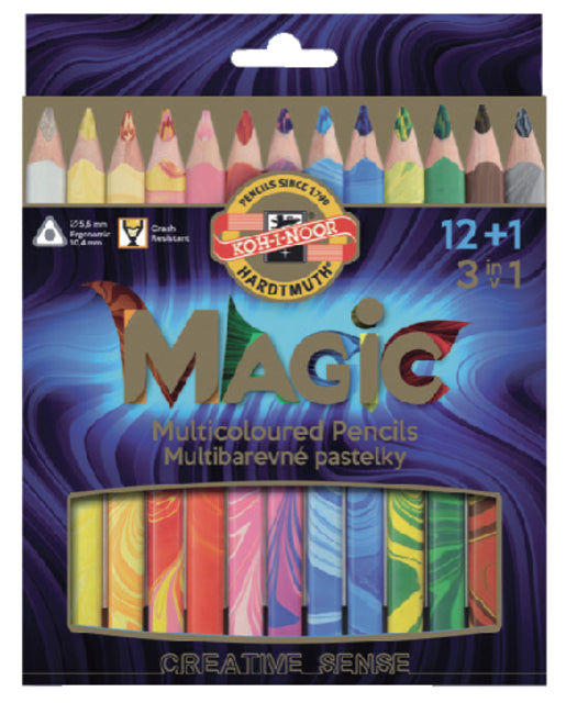 Koh-i-noorfarbene Stifte Koh I Noor Jumbo Magic Box 13 Farbe