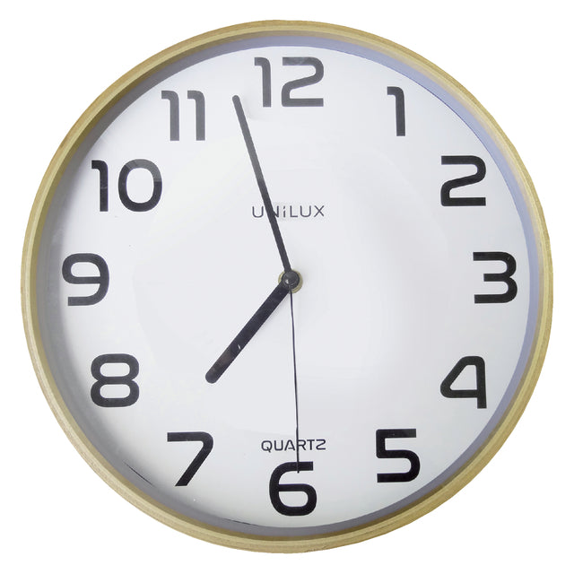 Wanduhr Unilux Baltic Ø30,5 cm Holz/Weiß | 5 Stücke