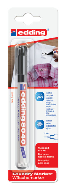 Filz -Tip Edding 8040 Wäsche um schwarze 1mm Blase
