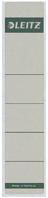 Back Etikett Leitz schmal/kurz 39x192mm Selbstadhäsive Grau | 10 Stück