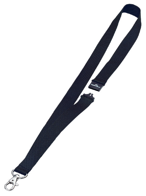 Textilkabel langlebig 8137 mit Carabiner Schwarz