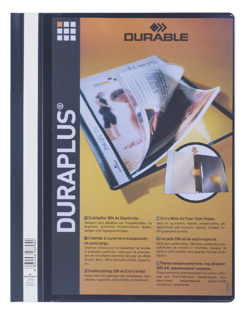 Schneller Befestigungsordner Langlebiger Duraplus A4 Schwarz