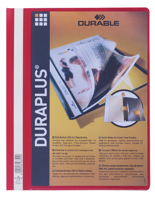 Schneller Befestigungsordner Haltbarer Duraplus A4 Rot