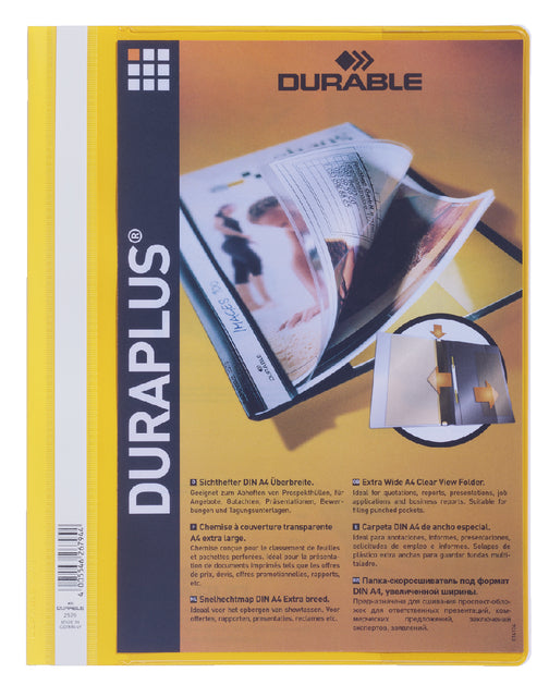 Schneller Befestigungsordner Haltbarer Duraplus A4 Gelb