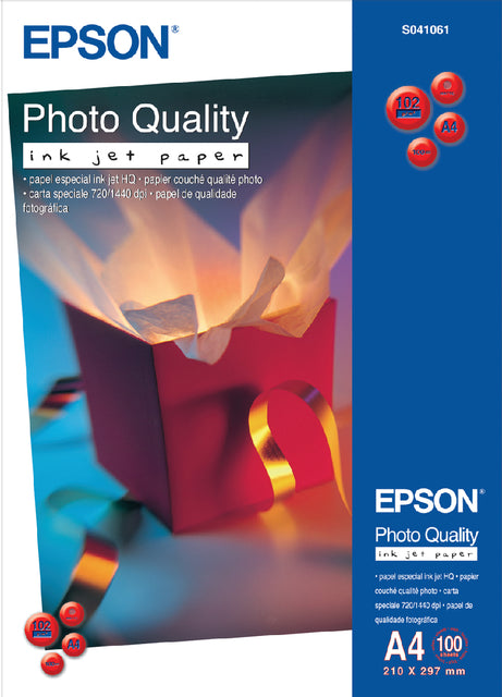 Tintenstrahlpapier EPSON S041061 A4 MAT 102GR 100VEL