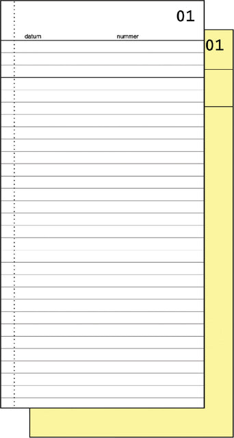 Commissieboek expres si-30020 210x105mm 50x2vel | 5 stuks