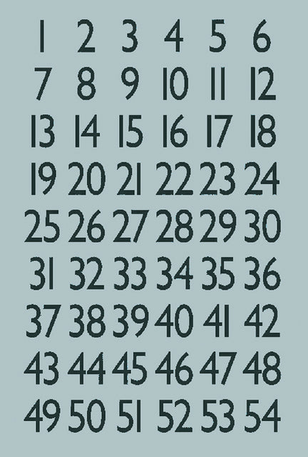 Label Herma 4134 13x12mm Nummern 1-100 Schwarz auf Silber