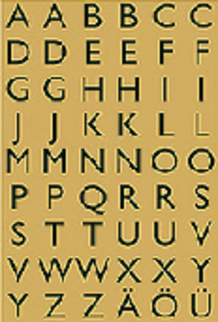 Label Herma 4145 13x12mm Buchstaben A-Z Black Op Gold