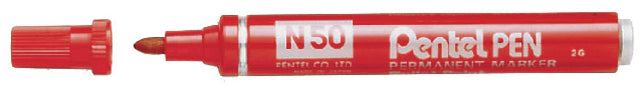 Filzstift Pentel N50 Round Red 1,5-3mm | 12 Stücke