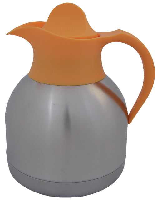 Theekan 1Liter Edelstahlgelbe Kappe | 1 Stück