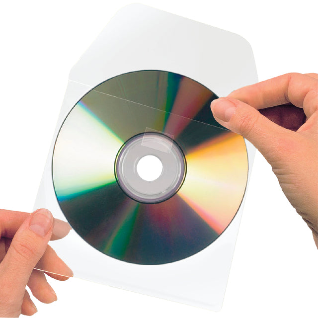 CD/DVD -Hoes 3L 127x127mm mit Ventil -Selbstadhäsion transparent