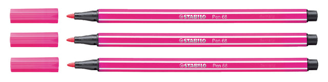 Filz -Tip Stift Stabilo Pen 68/56 Pink Red | 10 Stück