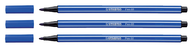 Filz -Tip Stift Stabilo Pen 68/32 Dunkelblau | 10 Stück
