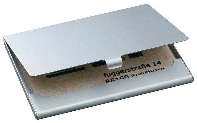 Visitenkartenhalter Sigel VZ136 Duo 2x15 Karten Gravieren Matt Silver