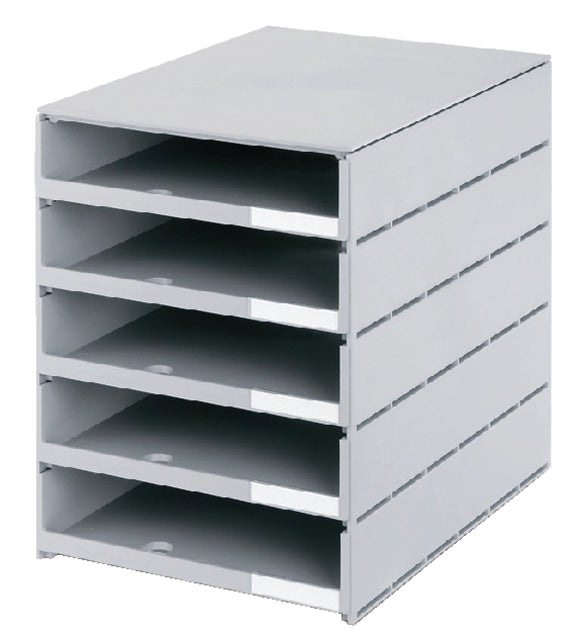 Ladenbox Styroval 5 Damen grau offen