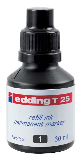 Viltstift Tinte Edding T25 Black | 10 Stück