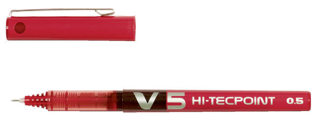 Rollerpen Pilot Hi-Tecpoint V5 Red 0,3mm | 12 Stücke
