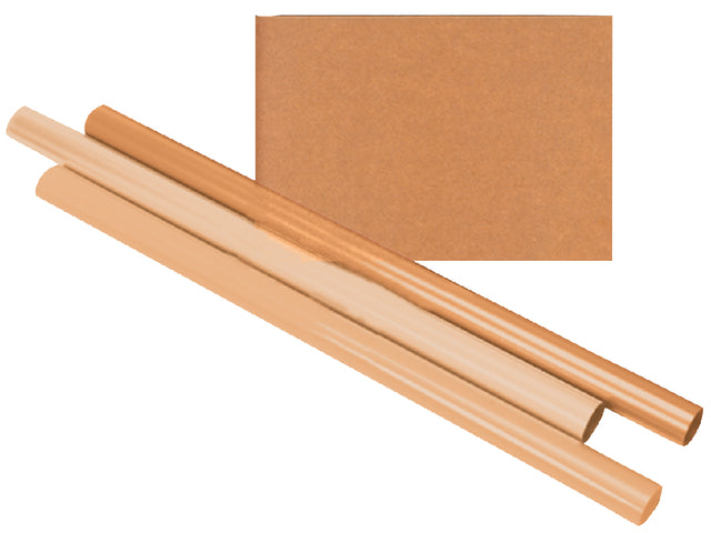 Verpackungspapier Kraft gestreift 60gr 100cmx10m auf Roll | 5 Stücke