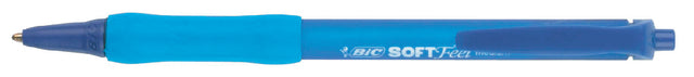 Ballpen Bic Soft Feel Clic Grip Blue Medium | 12 Stücke
