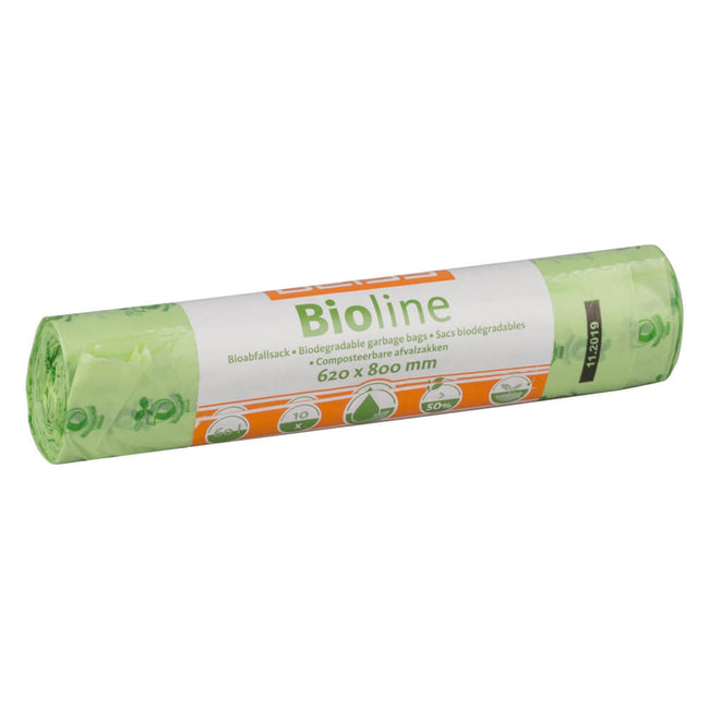 Klika - Bioabfallbeutel hellgrün 62 x 80 cm 18 Mikron 60 Liter kompostierbar | 5 Stücke