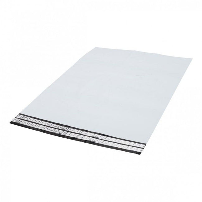 Klika - Coex -Versandbeutel (mit Rückkehrstreifen) Weiß/Schwarz 325 x 425 + 50 mm 65 Mikrometer