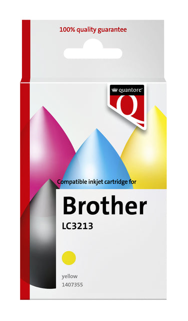 Quantore - Inkcartridge Bruder LC3213 Geel