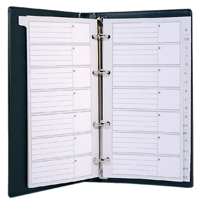 Känguro-Telephone-Album 215x130mm A-Z 4-Rings Schwarz