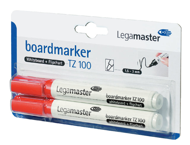 Legamaster - Whiteboardmarker TZ100 2mm 2. Rd | 10 Stücke