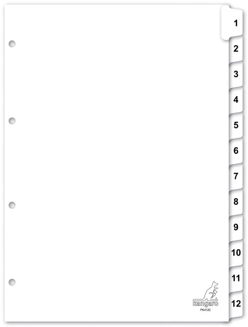 Känguro - Tab 4R PK412C Nr. 1 12 Weißer Karton