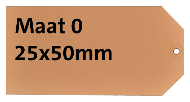 Quantore - Etikett HF2 NR 0 200gr 25x50 mm Chamois 1000 Stück