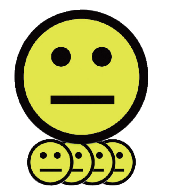 Smit visuell - Magnet Smiley 75 mm Emotion neutral gelb 5 Teile
