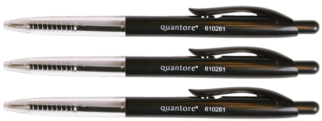 Quantore - Kugelschaltknopf schwarz | 50 Stück