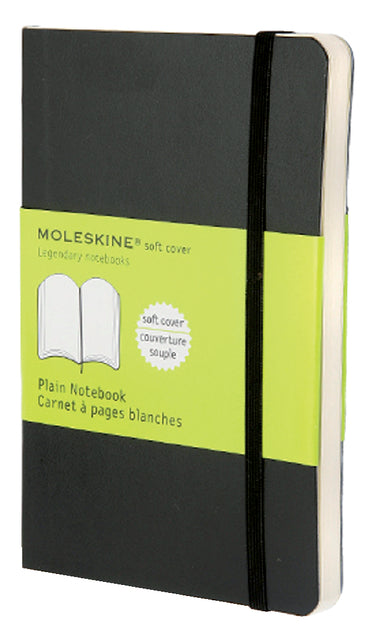 Moleskine - Notizbuch, ft 9 x 14 cm, schlicht, flexible Abdeckung, 192 Seiten, Schwarz
