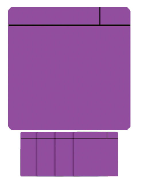 Smit visuell - Magnet Scrum 75x75mm lila 5 Teile