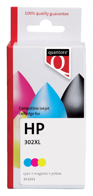 Quantore - Inkcartridge HP 302XL F6U67CN HC Farbe