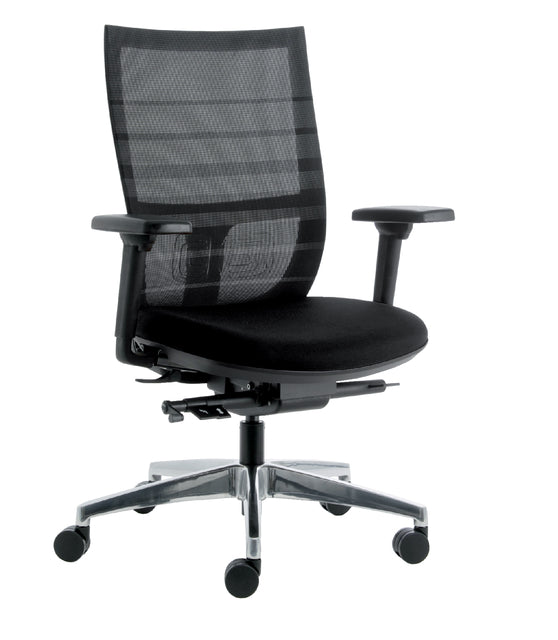 Euroseats - Bürostuhlkurve Deluxe 001 Schwarz
