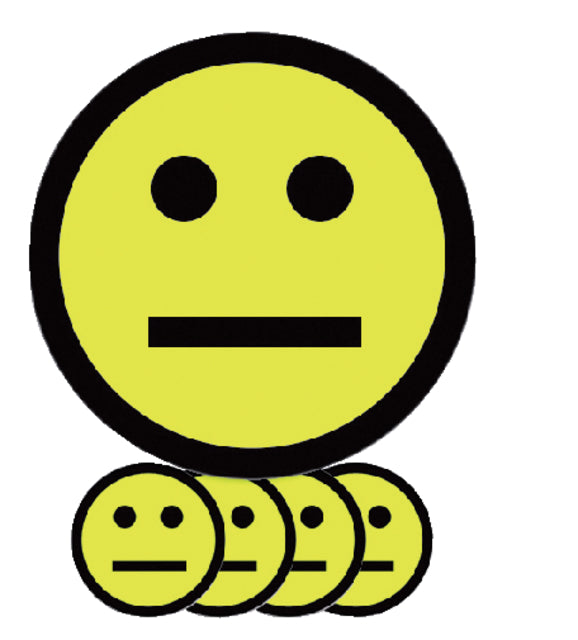 Smit visuell - Magnet Smiley 50 mm Emotion neutral gelb 5 Teile