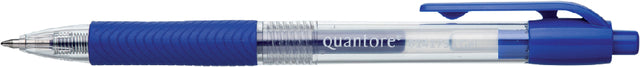 Quantore - Ingwerautor Grip Pushtaste 0,7 mm blau | 12 Stücke