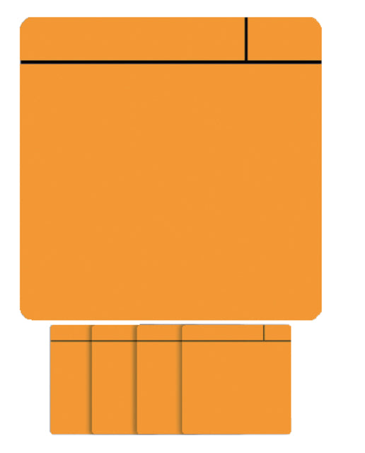 Smit visuell - Magnet Scrum 75x75mm Orange 5 Teile