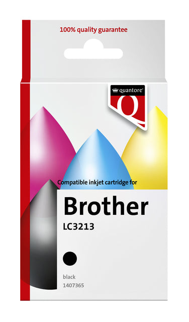 Quantore - Inkcartridge Bruder LC3213 Black | 12 Stücke