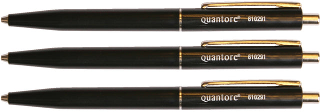Quantore - Kugelschalttaste und Metallclip Black | 50 Stück