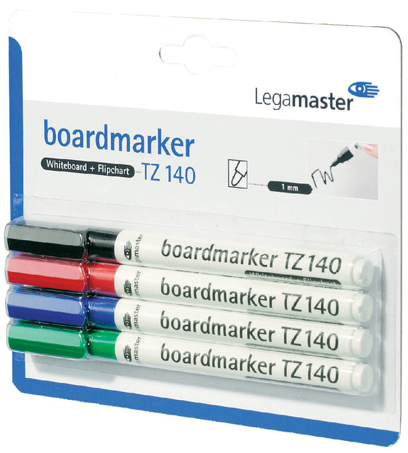 Legamaster - Whiteboardmarker TZ140 1mm 4st ASS | 10 Stücke
