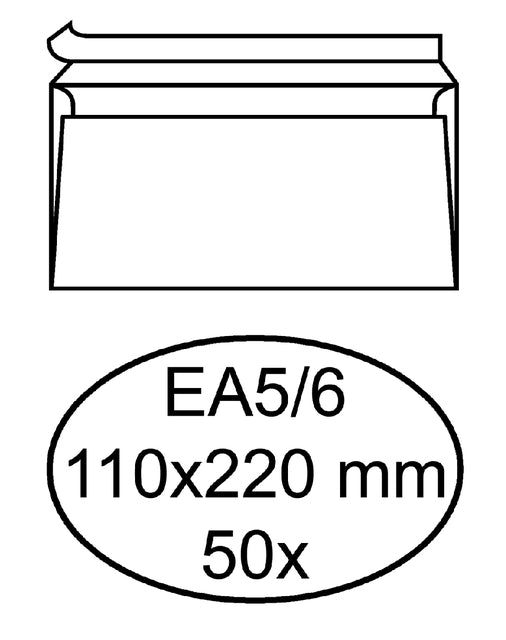 Hermes - Hüllungsbank EA5/6 110x220 ZK 50st White | 10 Stücke