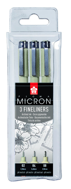 Sakura - Fineliner Pigma Micron Black | 6 Stücke